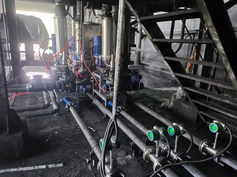 Powder flow meters on parallel pulverized coal conveying lines
