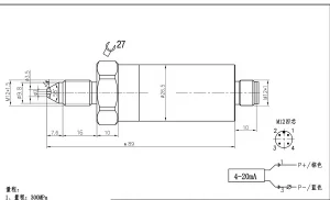300MPa ultra high pressure transmitter structure diagram