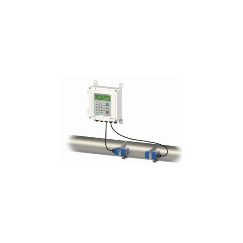External clamp on ultrasonic flow meter white host