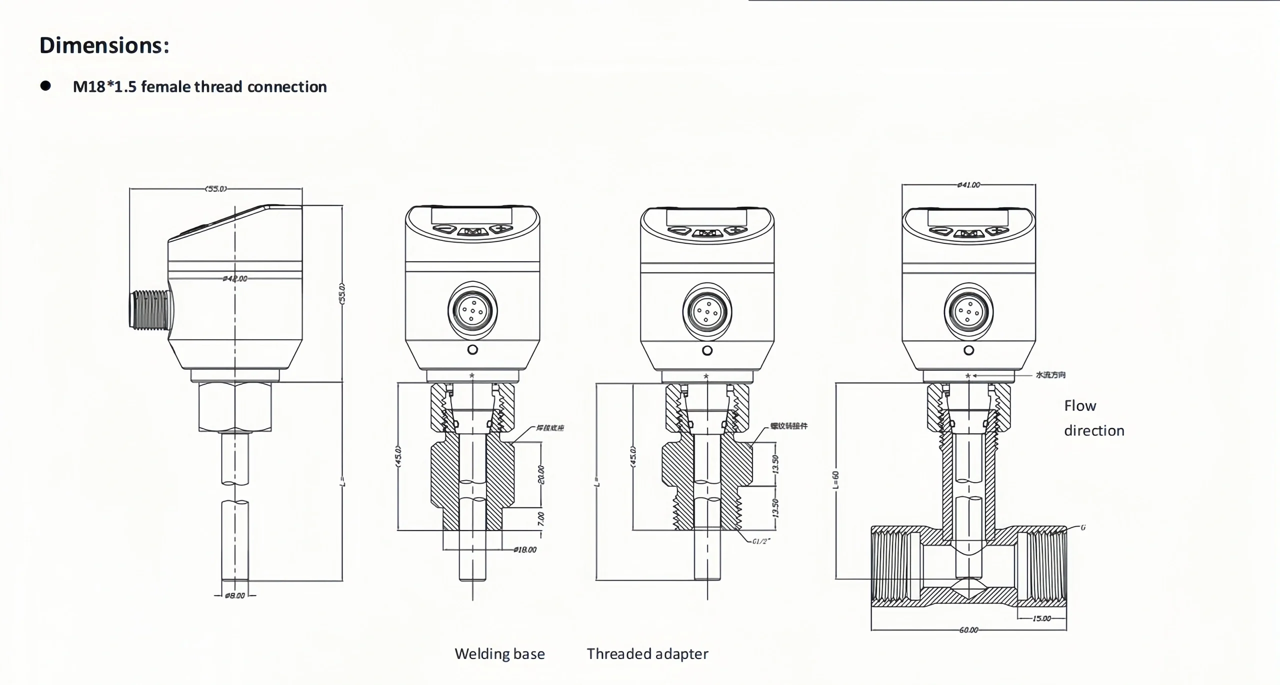 flow and temperature sensor