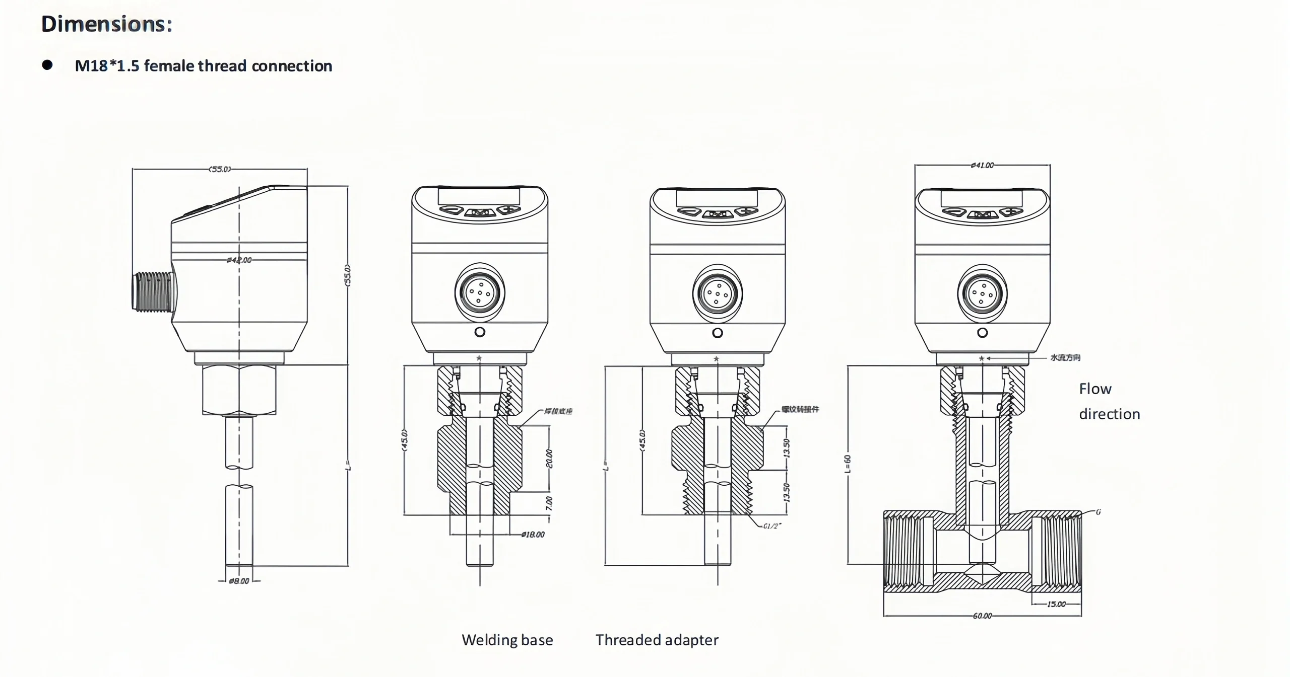 flow and temperature sensor