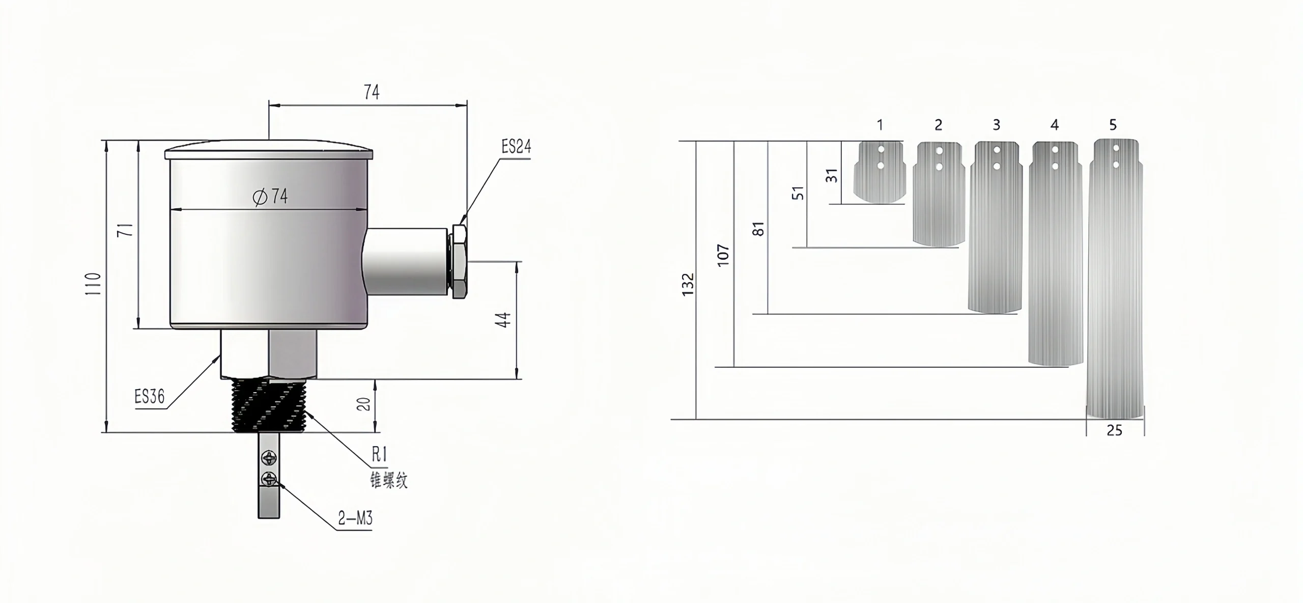 Baffle Flow Switch