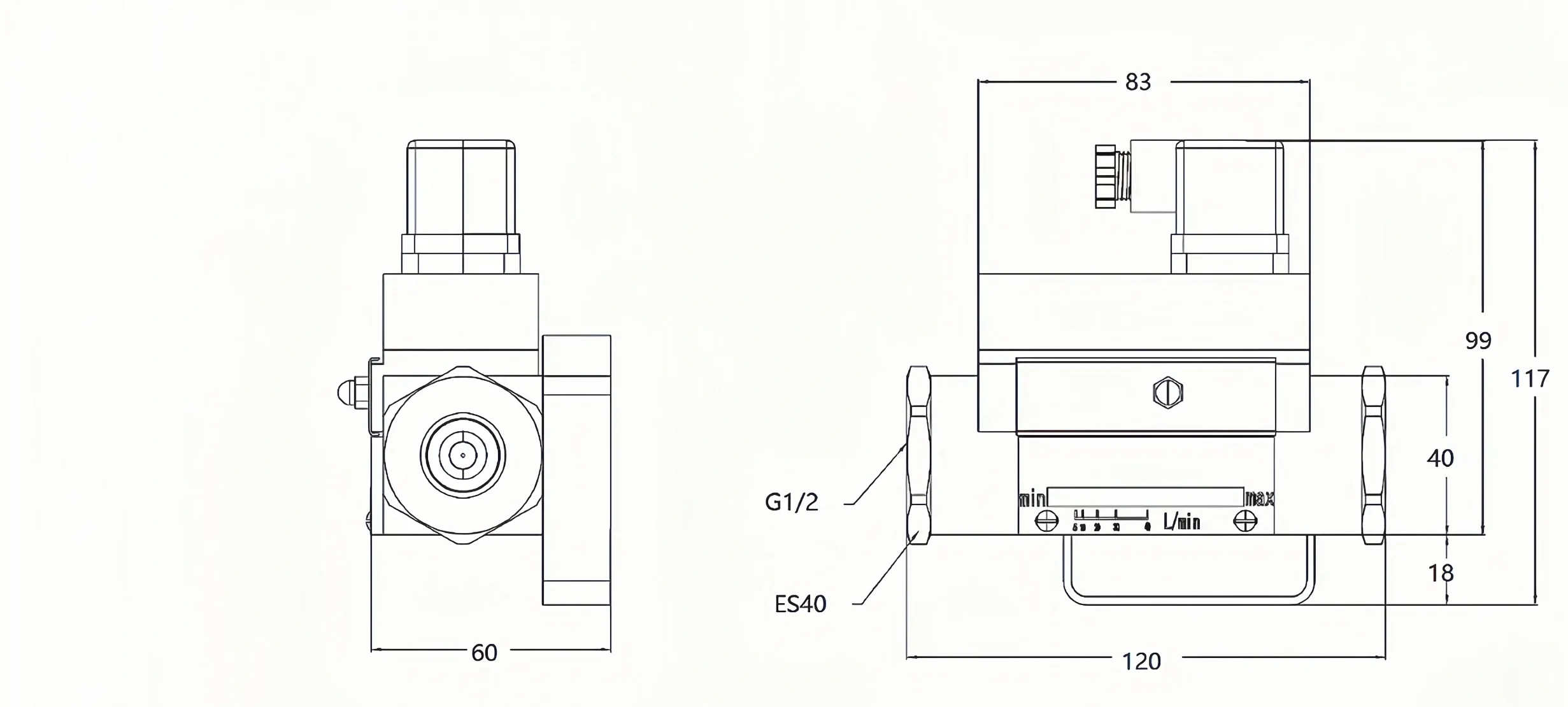 Piston Inline Flow Switch