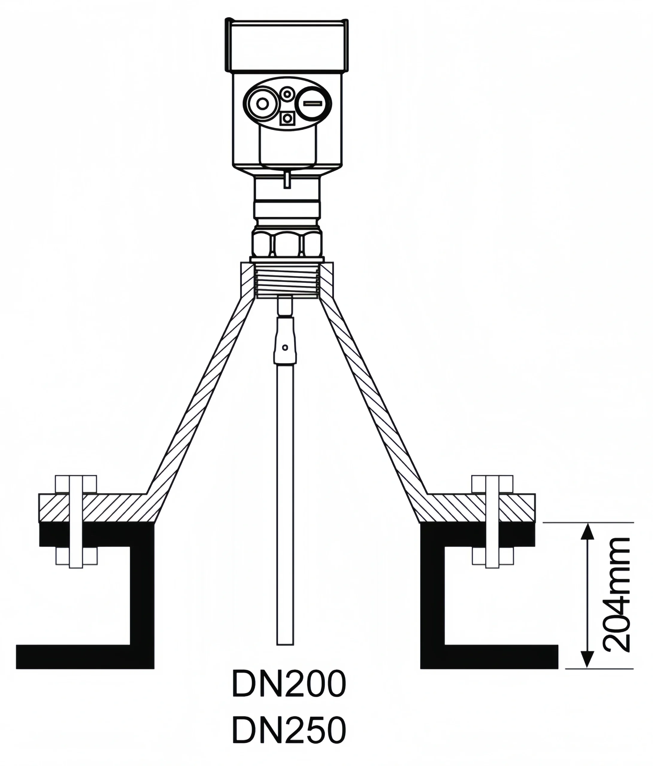 Guided Wave Radar Level Sensor Installation