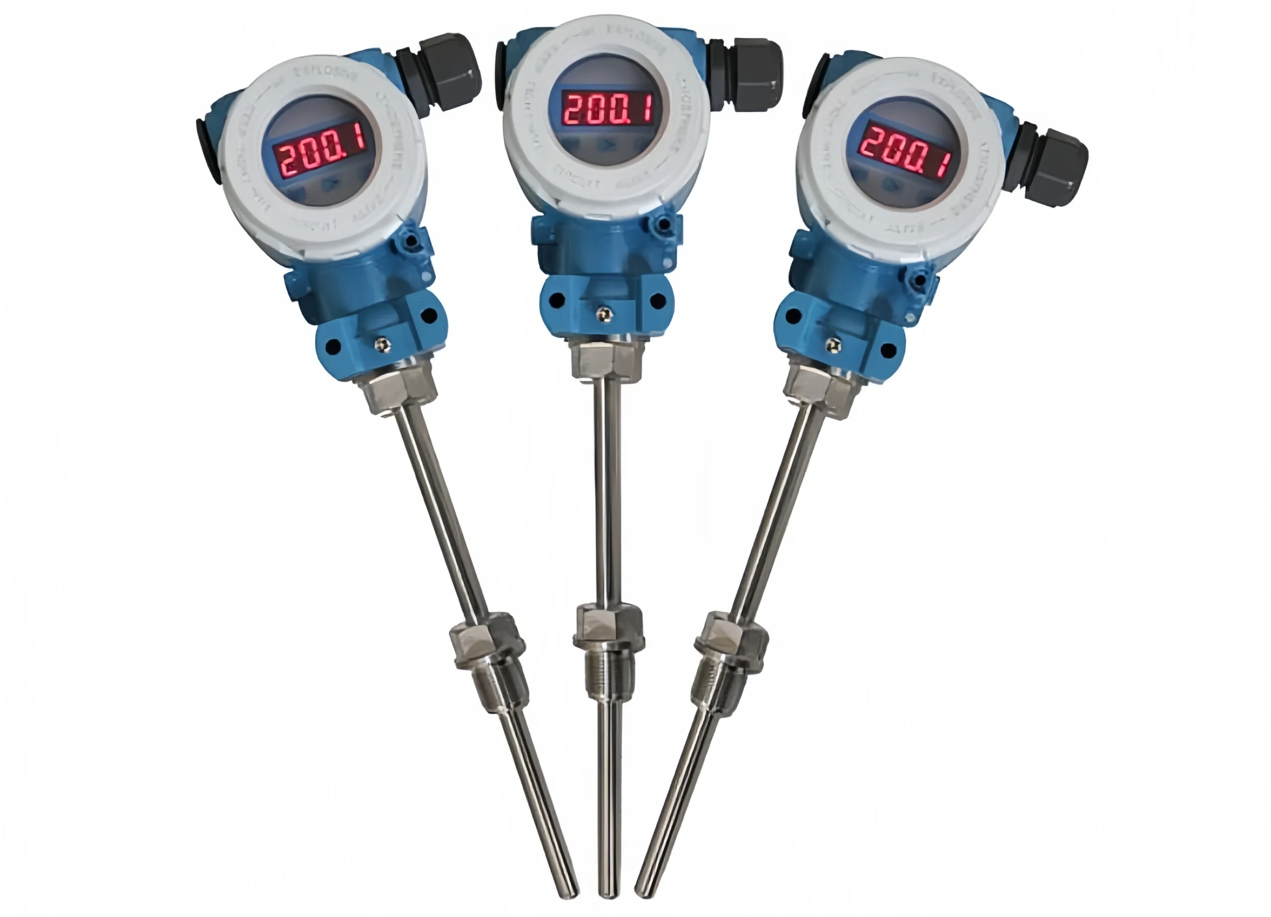 Armored immersion temperature sensor