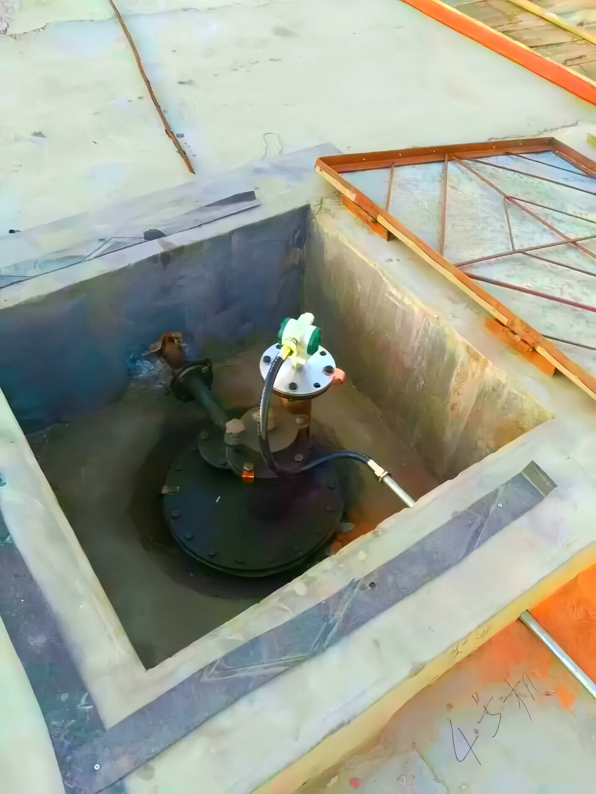Buried oil tank level sensor