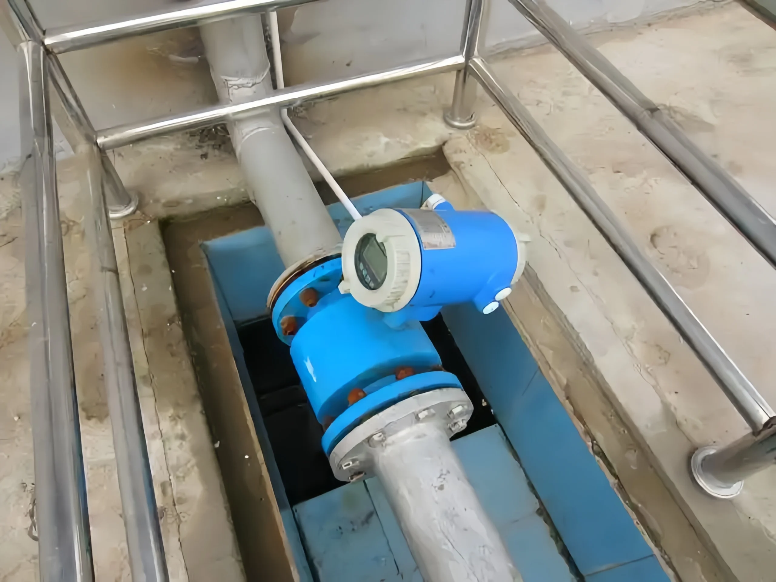 Electromagnetic sewage flow meters measure municipal sewage