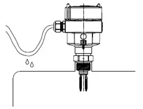 Tuning fork level switch prevents water and moisture from entering the instrument