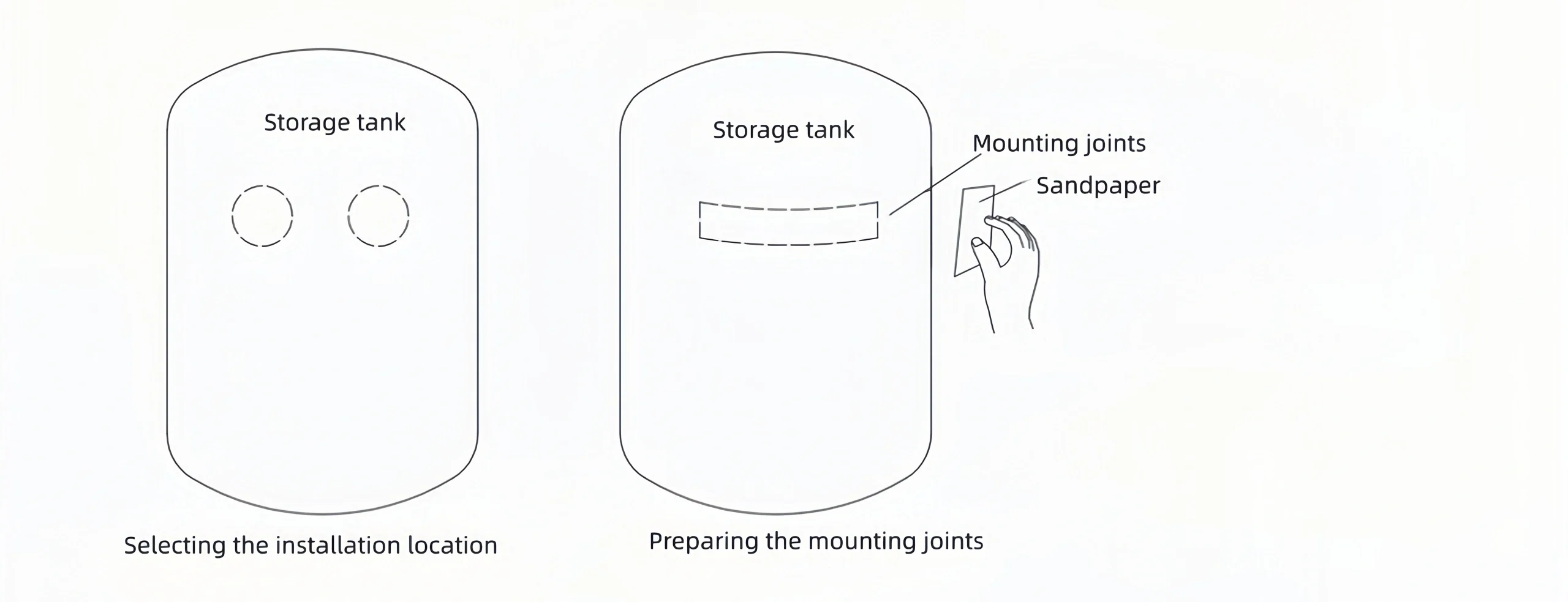 Ultrasonic level switch tank wall installation