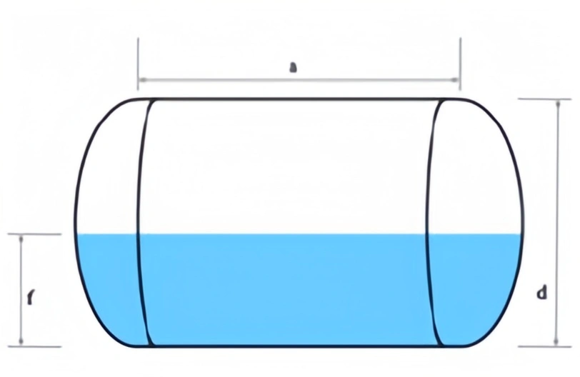 Horizontal oval tank with semi-oval head