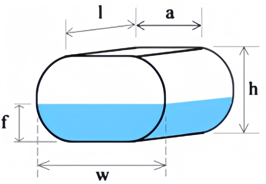 Horizontal oval tank
