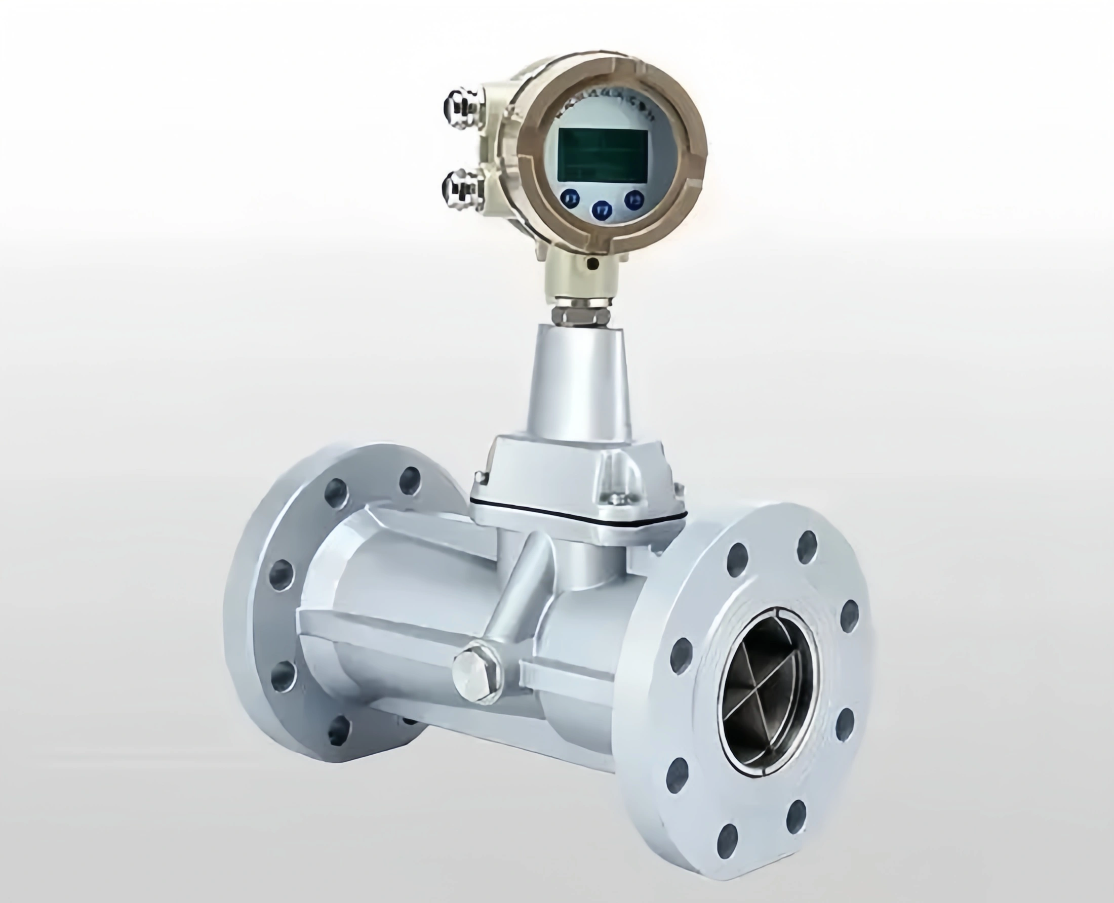 Inline gas laminar flow meter