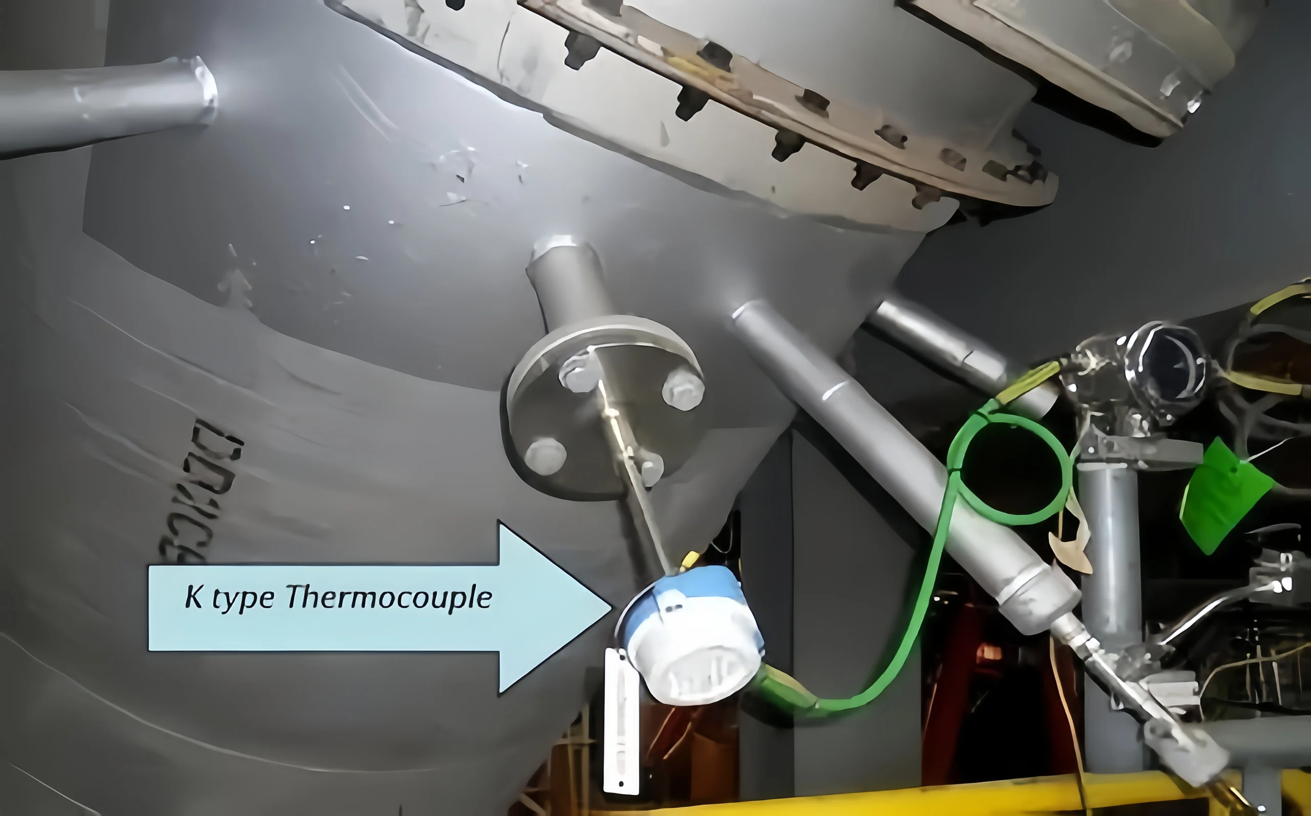 K-type thermocouple installation
