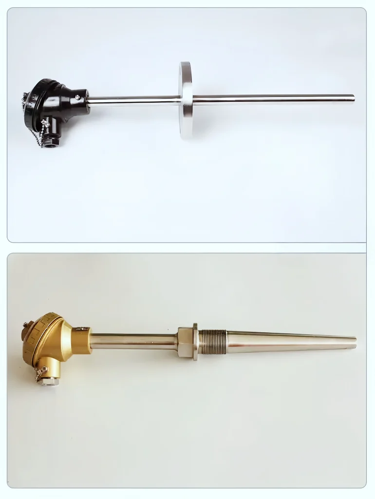 KJ type thermocouple threaded flange fixing device thermal resistance armored assembly thermocouple