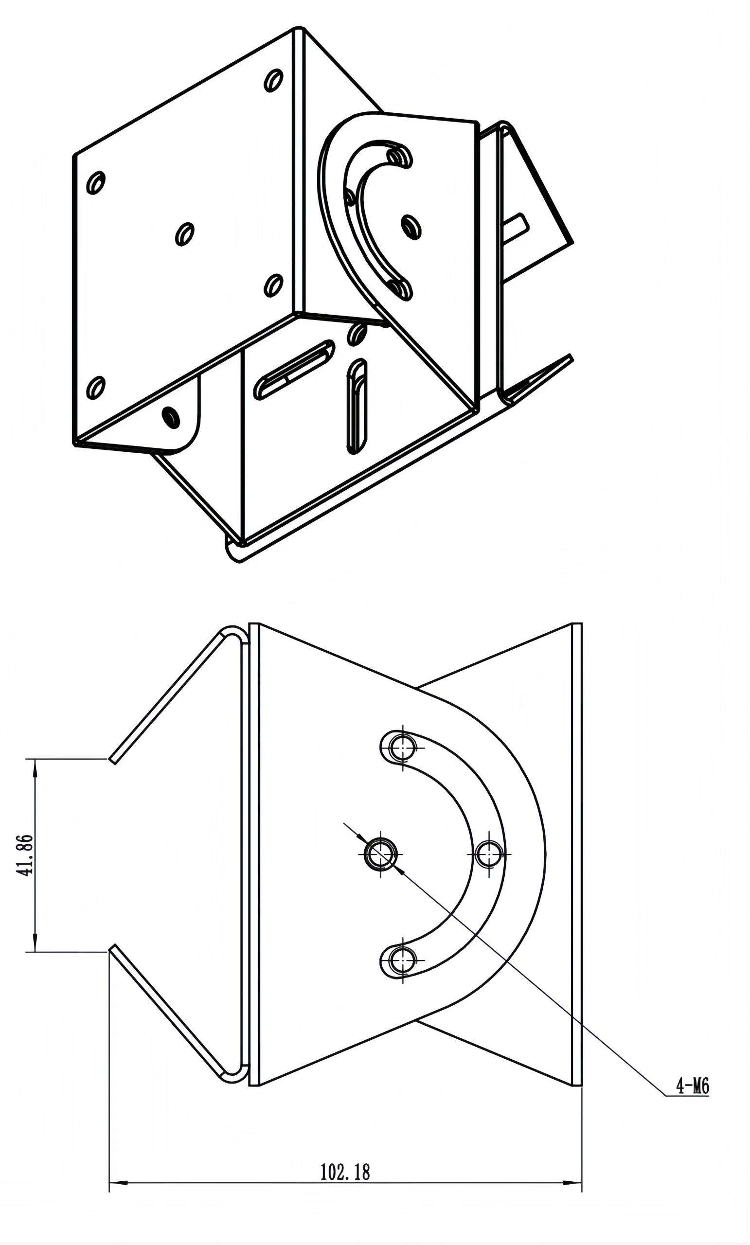 Open channel flowmeter bracket dimensions