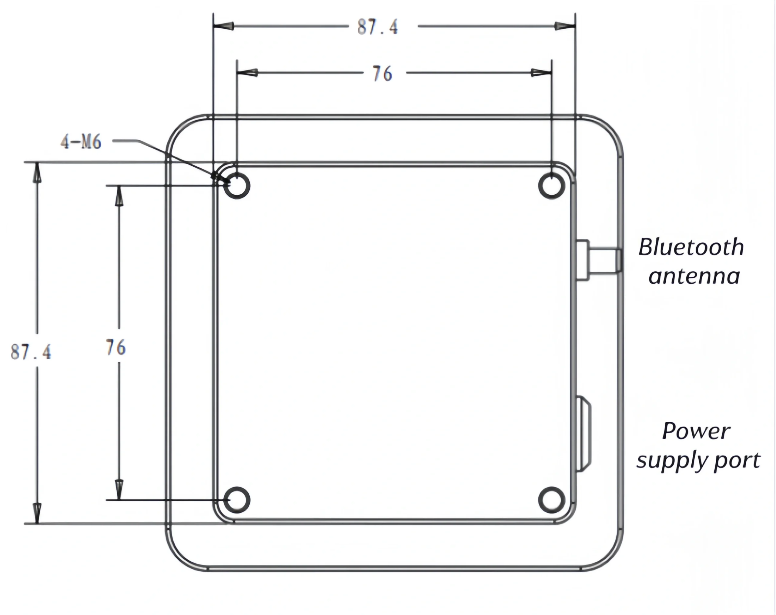 Radar flow meter dimensions