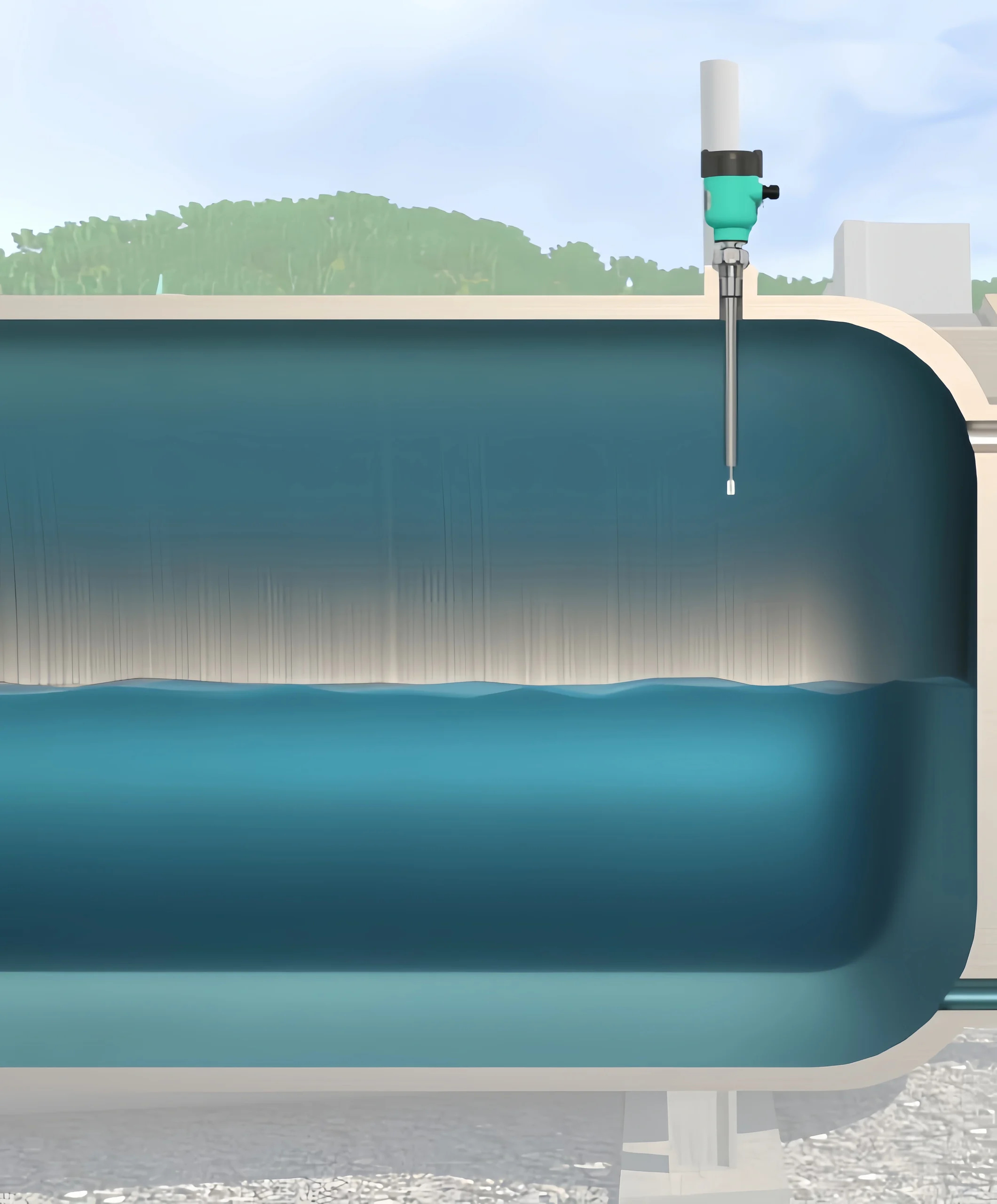Ammonia storage tanks and tuning fork level switches in chemical plants