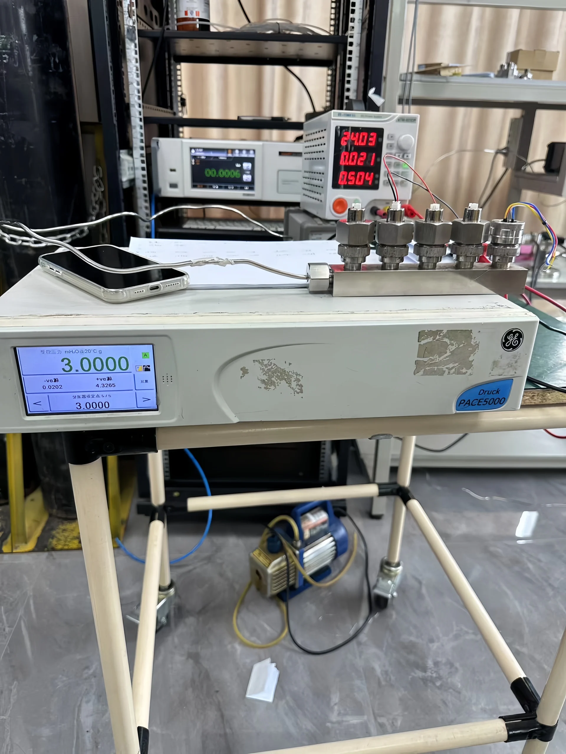 Calibration of pressure transducer