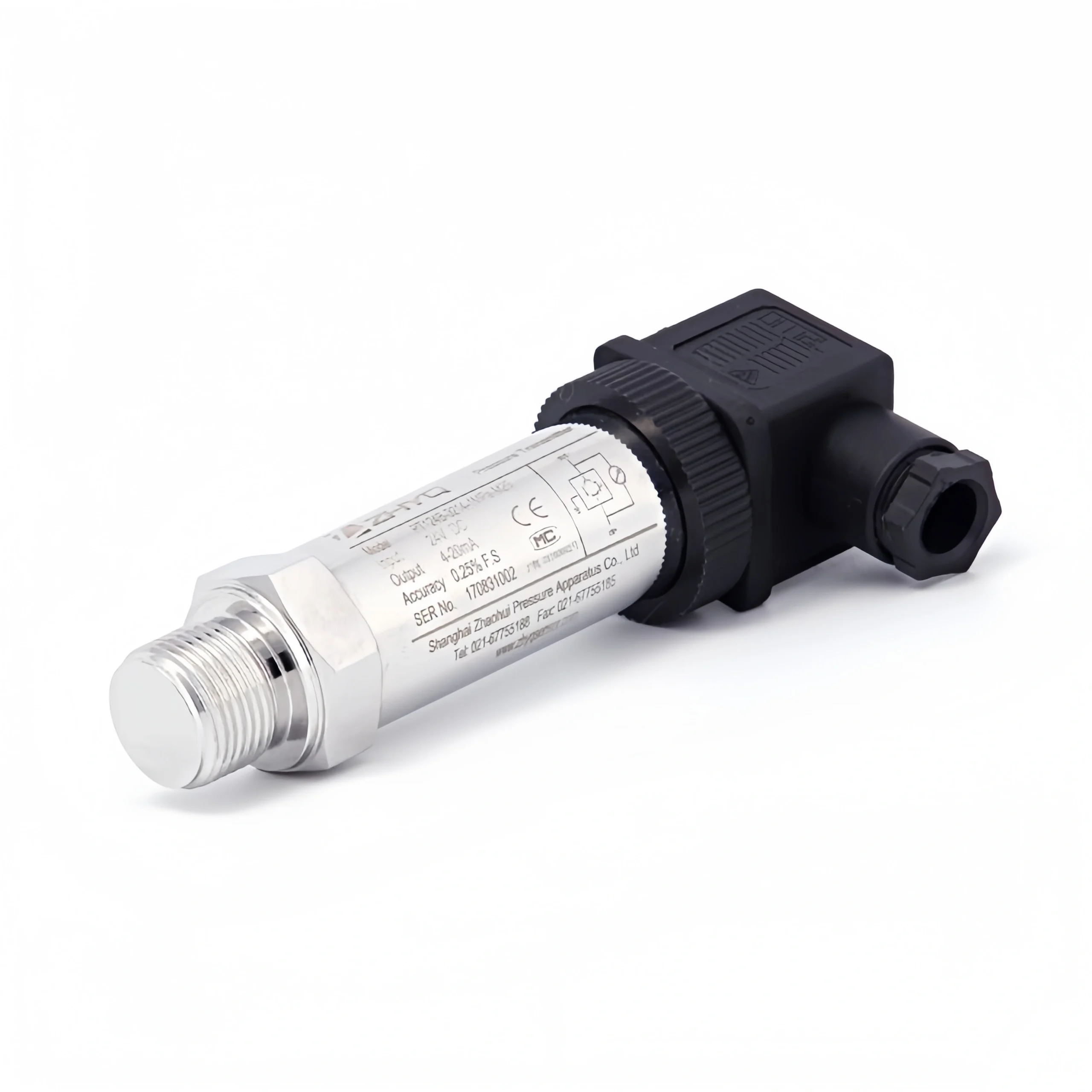 Flat diaphragm pressure sensor, viscous media, wear-resistant diaphragm pressure transmitter, non-clogging, rod type.