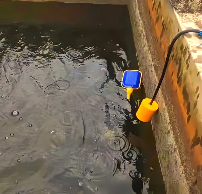 Float switch application in sewage discharge