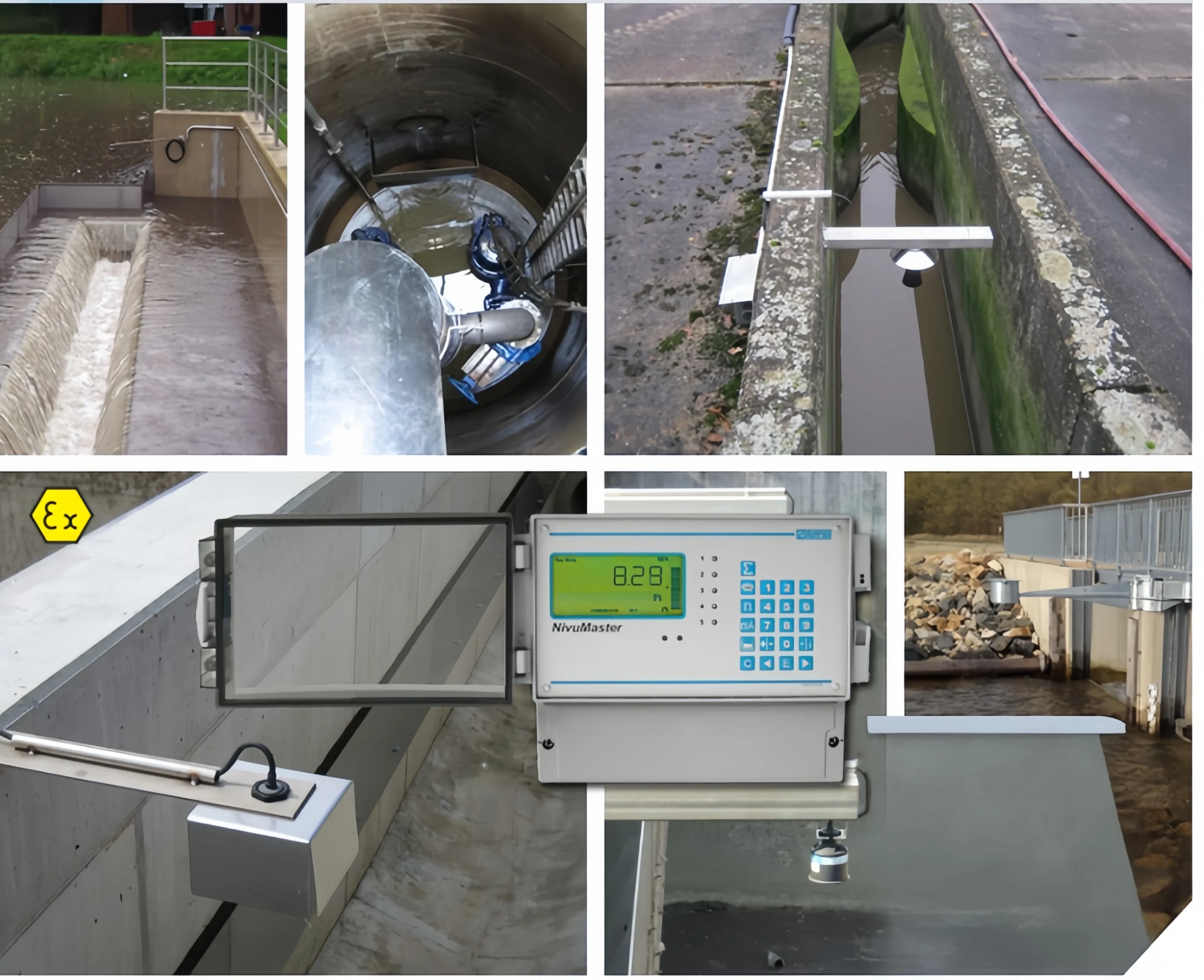 Non-contact measurement of wastewater level