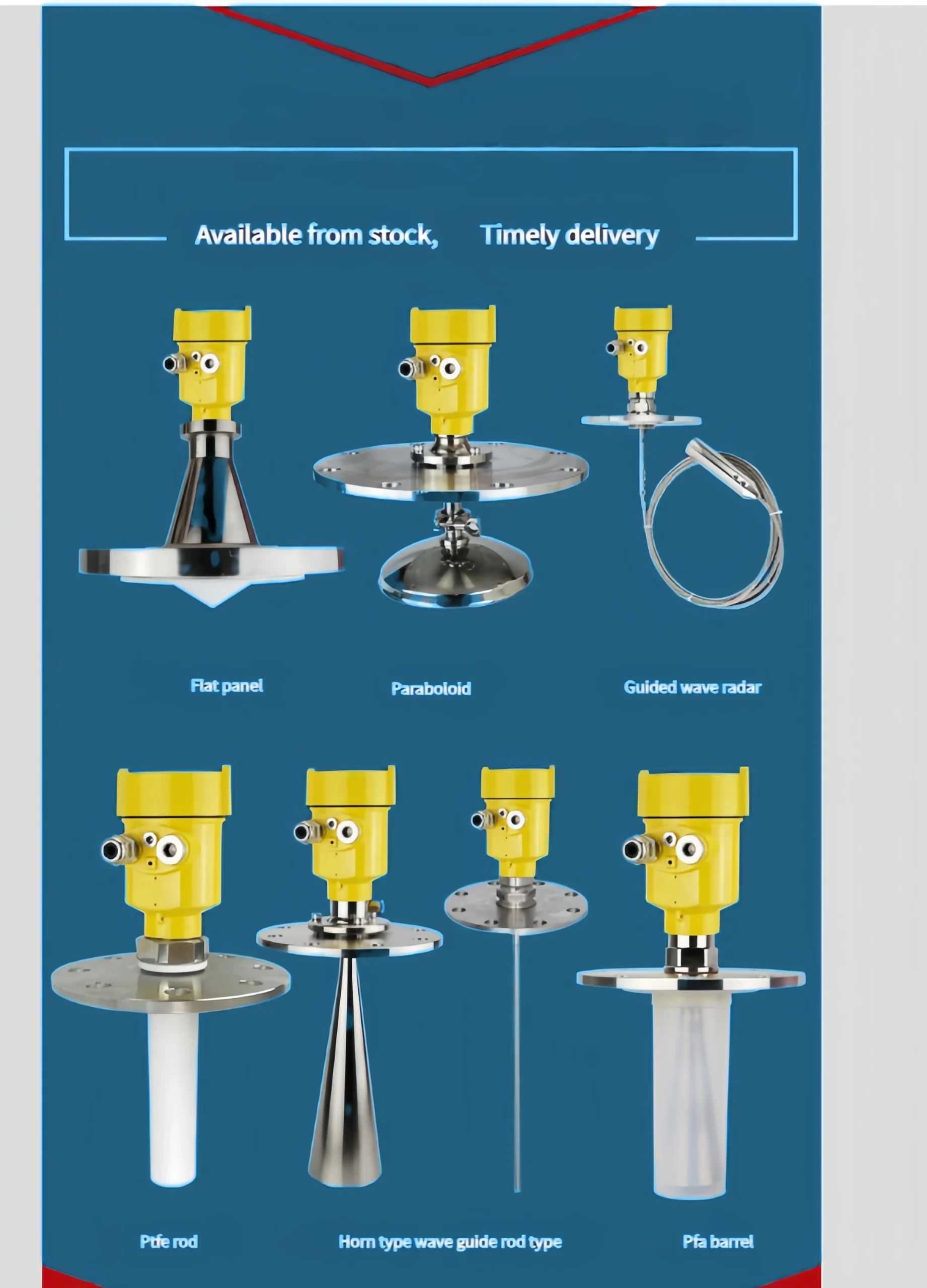 Radar level meter, corrosion-resistant guided wave radar level meter, material level meter